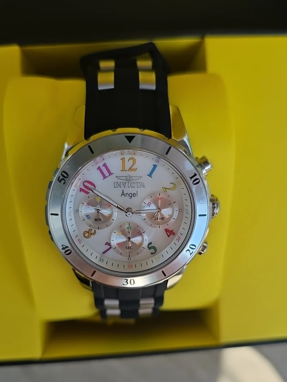 542. m  Invicta Angel Zenthia Unisex Watch - 40mm. Black, Steel (49802)